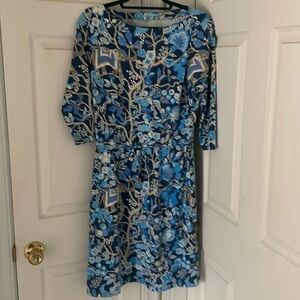 J. McLaughlin tie waist elephant dress size medium